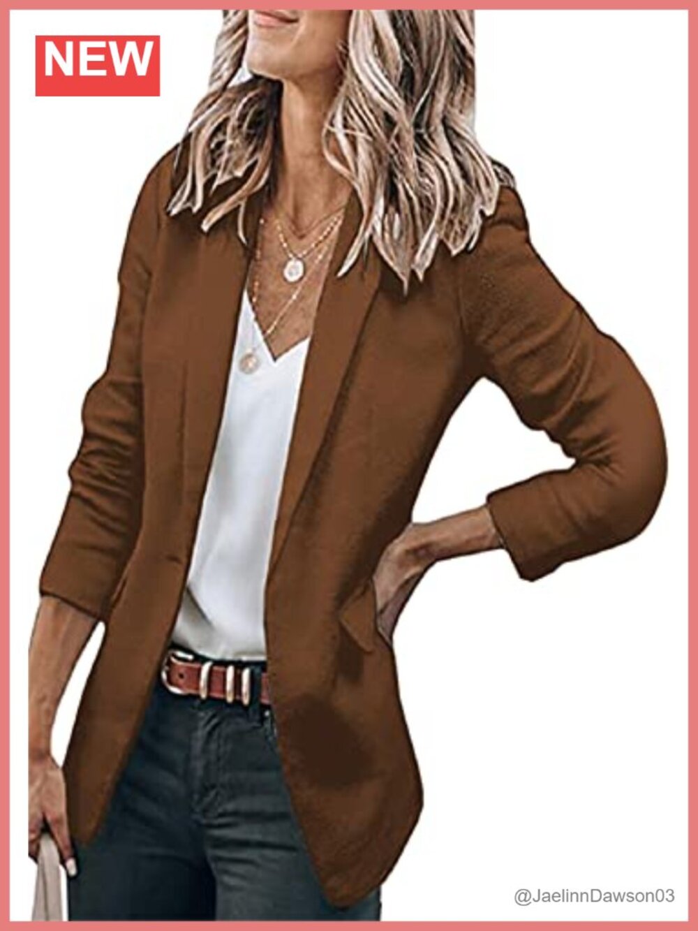 Womens Long Sleeve Button Lapel Blazer Loose Solid Color Work Office Coat